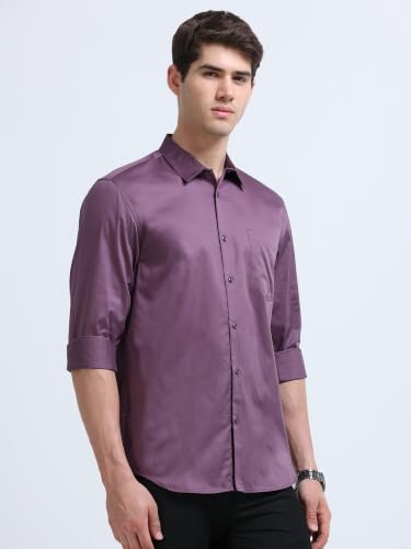 Image of Miraan Men's Satin Long Sleeve Casual Shirt (GASATIN)
