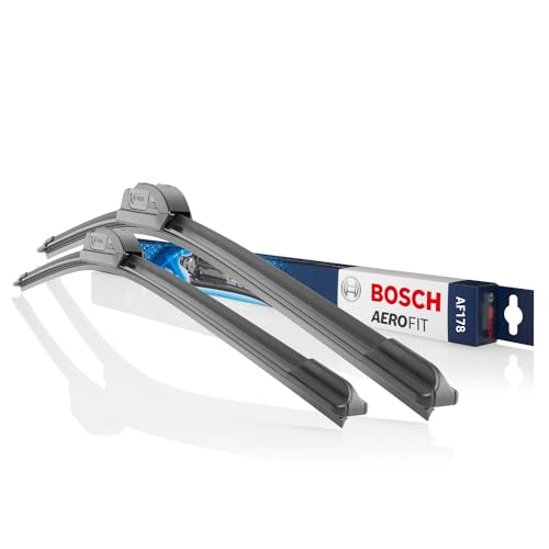 Bosch Jogo de Palhetas Dianteiras Aerofit AF178 para Limpadores de Para-brisa com Tratamento de Graf
