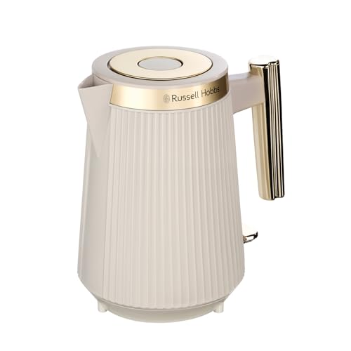 Russell Hobbs Kettle, Brontë Stone, Stylish Matte Design with Chrome Accents, Perfect Pour Spout, 360° Base With Cord Storage, Easy Open Lid, 1.7L Capacity, 3000W