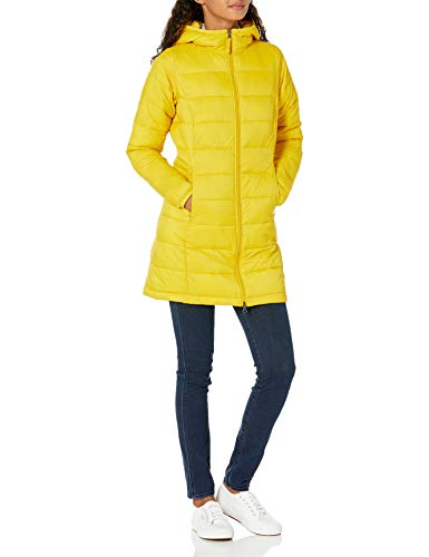 Amazon Essentials Chamarra Acolchado Ligero y Resistente al Agua. Down-Alternative-Outerwear-Coats, Amarillo Brillante, 38-40