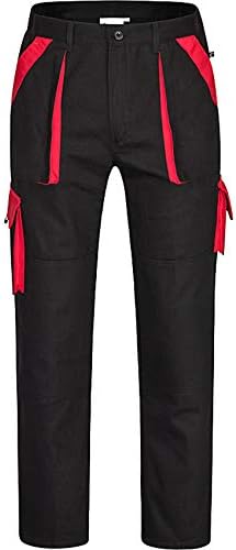 CERVA Max - Pantaloni da lavoro da uomo, leggeri, robusti e comodi,  nero/rosso, taglia 58 : Amazon.it: Abbigliamento
