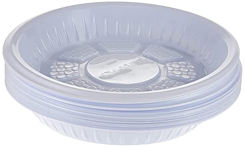 Hotpack Disposable Food Serving Plastic Round Plate white 7 Inches 25 Pieces