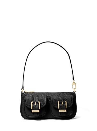 Michael Kors Women's Zoe Small Convertible Pouchette, Gold-Tone Hardware/Black
