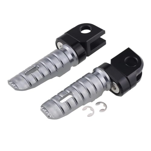 Für Aprilia RS660 2021-2022 Tuono 660 2021-2022 Tuono 1100/Fabrik 2011-2019 Motorradeinstellung Fußrasten Pedale Fußstütze Vorne Vergrößern Fußraste(Silber)