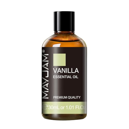 Vanilla Essential Oil 30ml/1.01fl.oz, MAYJAM Premium Vanilla Oils for Aromatherapy, Diffuser, Soap...