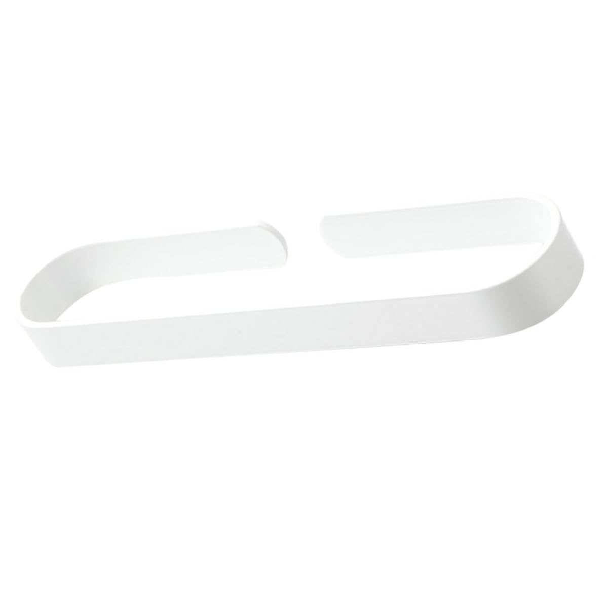 Barre porte-serviettes blanche en aluminium mat pour salle de bain