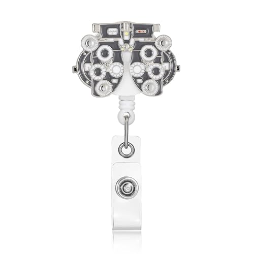 MEDFOLY Medical Optometry Badge Reel Retractable Eye Doctor Badge Holder Ophthalmology ID Badge Clip for Ophthalmologist Nurse