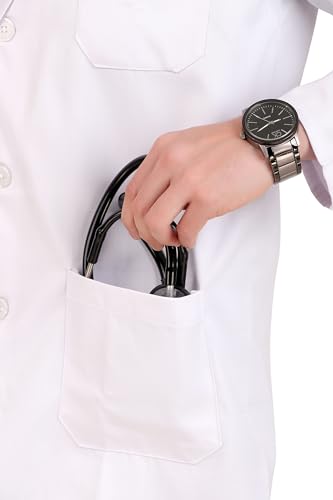 Image of Men's Lab Coat for Doctors and Medical Students| Cotton Long Sleeves Medical Apron | 3 Pockets | Uniform for Doctors