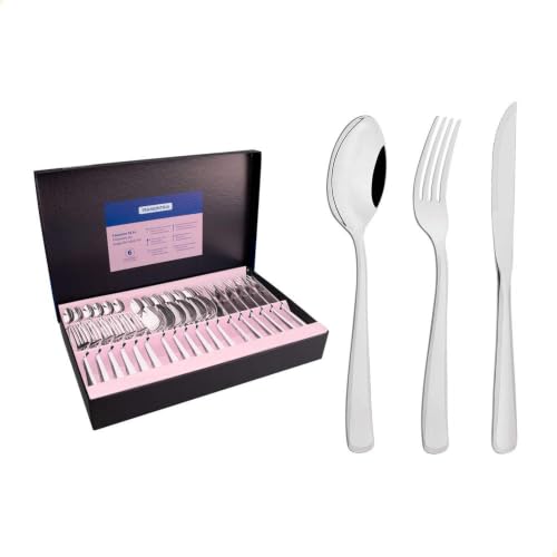 Tramontina 66962134 Faqueiro Aço Inox com Faca para Churrasco com 36 Peças, Prata