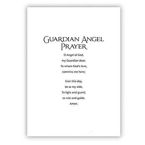 Needzo Religious Art Prints For Home Decoration, Guardian Angel Devotional Image With Prayer, 5 X 7 Inches, Pack Of 10 #TOP2