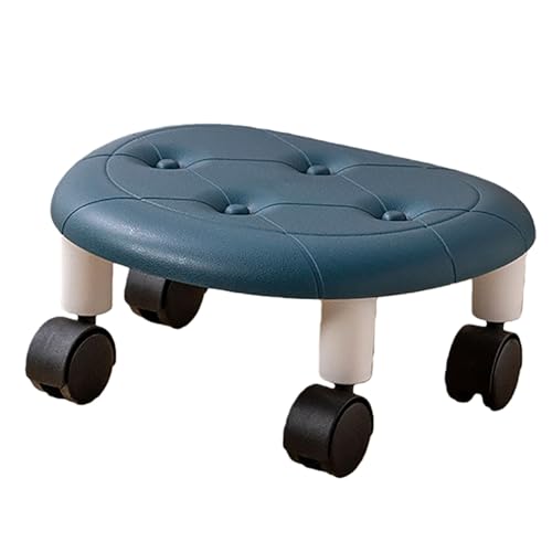 GAOZITAIGZ Taburete Pequeño con Ruedas, Giratorio 360°, De Plástico, Ideal para Niños. Taburete Bajo para Limpiar El Suelo De La Cocina, para Guardar Cosas Y para Jugar. B,26 x 15 x 33.5 cm