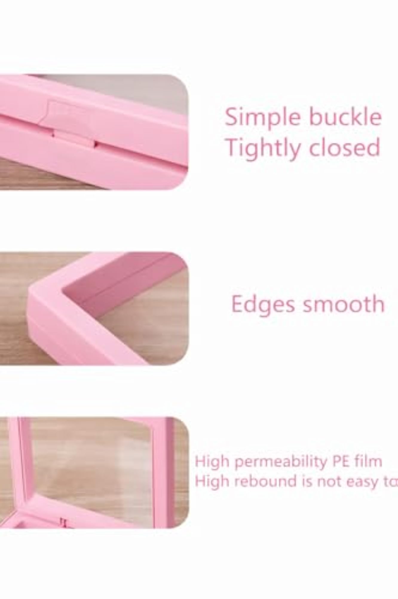 Set of 4 Floating Jewellery Storage Boxes in Premium Pink