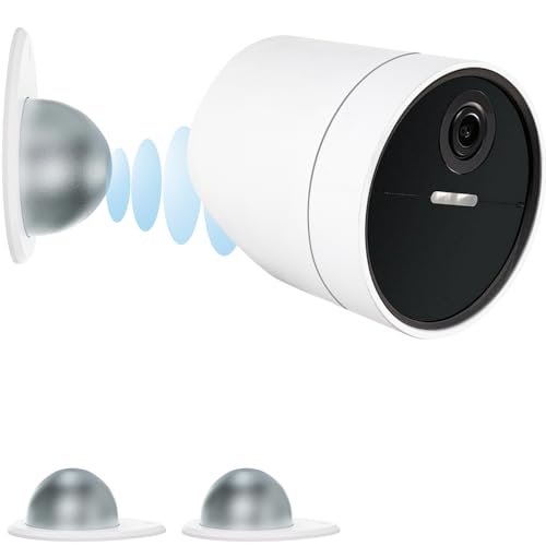 UYODM 2 Pack Metal Wall Mount Compatible with SimpliSafe Wireless Outdoor Security Camera 360 Adjustable Easy to Install and Remove Camera Not Included (White)