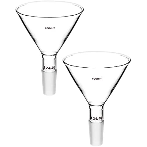 QWORK 100mm Glass Powder Funnel Cover