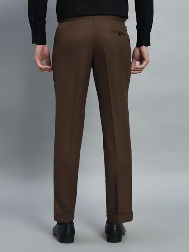 Image of FASHIONEMPIRE Men's Formal Trousers Front Pleated Double Button Gurkha Zion Pant Slim Fit | Stylish Formal Pant for Party and Casual Wear
