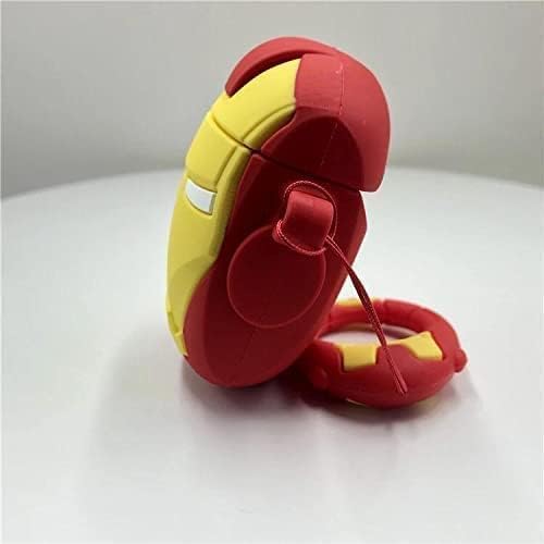 Image of Silicone Case Compatible for Apple Airpods 4 (2024) Cute Design for AirPods 4 with Active Noise Cancellation (ANC) with Keychain Hook Shockproof Protective Case (Iron-Face)