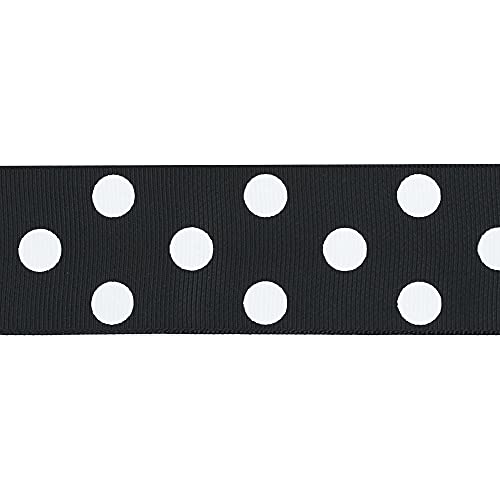 Meedee Black And White Polka Dot Ribbon Grosgrain Ribbon For Gift Wrapping 1-1/2 Inch X 6 Yards Baby Ribbon For Crafts Baby Shower Gifts Wrapping Wreaths Bouquet Party Home Decoration #TOP3