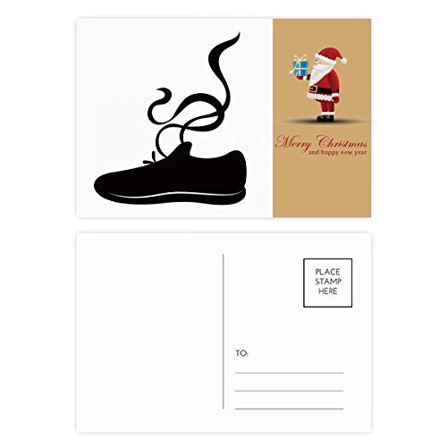 Cartes postales homme silhouette noire pour écrire un mot sobre et élégant