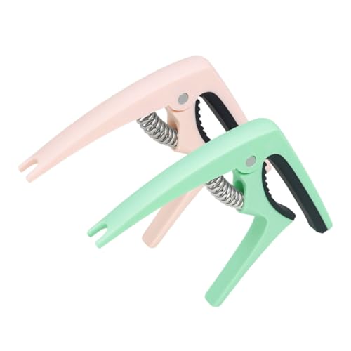 2個 ギター カポ カポ アコースティック ギター クロマチック チューナー ピック ベース チューナー 楽器 ケーブル ミュージカル 楽器 アクセサリー トーン 改造 クリップ トーン 改造 Abs