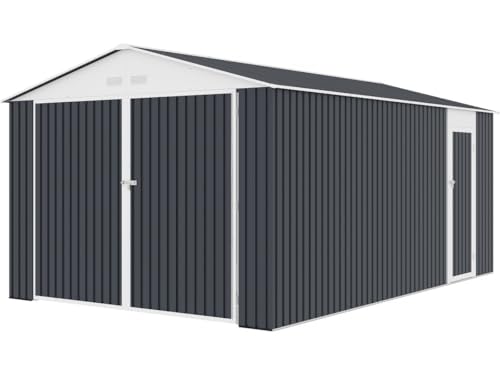 Garage métal Houston 15,36 m² - Anthracite