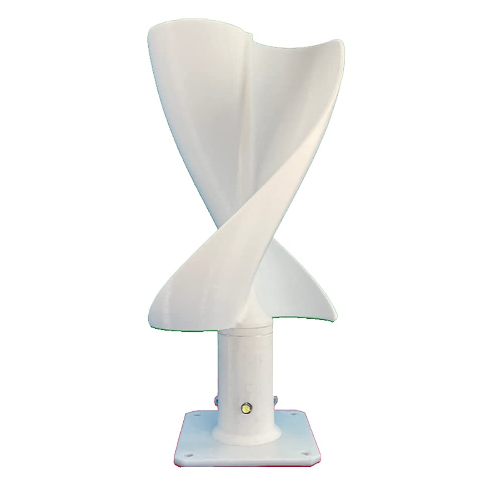 Aerogenerador Vertical, Modelo de Aerogenerador en Espiral, Generador de Corriente Continua de Imanes permanentes con 4 Luces Led