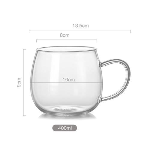 Taza de café de vidrio para desayunos con zumo y leche en la oficina diaria 3