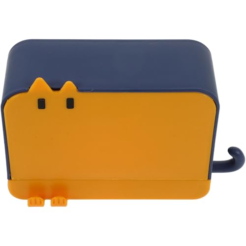 DIYEAH Jabonera de Pared con Tapa y Adhesivo, Caja Porta Jabón Grande Azul y Amarillo (Ojos Abiertos), Diseño Antivaho con Drenaje Rápido para Baño, Ducha y Cocina, sin Taladro,