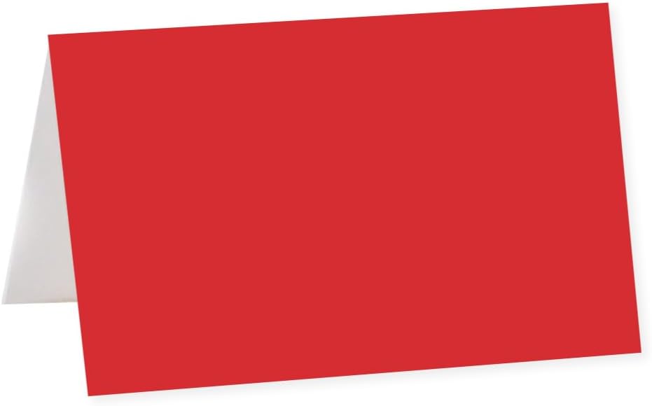 Andaz Press Table Tent Printable Place Cards, Red 20-Pack, Seat Placement Cards Blank Place Cards For Table Settings Name Cards for Bridal Wedding Shower, School Graduation Food Cards Red Card Table