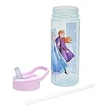Disney Frozen Magic Personalised Sticker Water Bottle with Straw 500ml – Official Merchandise by Polar Gear, Kids Reusable Non Spill BPA Free Tritan – Ideal For School Nursery Sports Picnic - Image 8