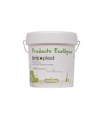 U URSAN Ursan-Bricoplast Ecológica Interior Sin Olor, de Fácil Aplicación y Sin salpicado-Pintura plástica Color Arena Acabado Mate para Interiores-4 Litros