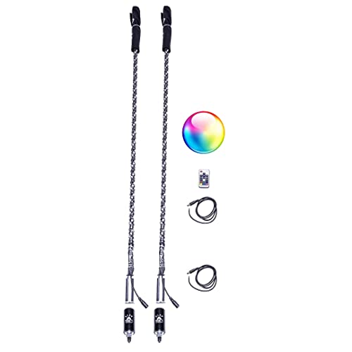 5150 Whips High Powered Led Color Changing Whip With Wireless Remote - Crazy Bright. Crazy Strong (Magnetic Quick Release, 2 Led Whips - 4Ft) #TOP1