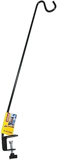 More Birds 13 inch Clamp-On Deck Steel Hook for Bird Feeders, Plants, and Windchimes - 38074 - Easy to Hang - Sturdy Construction - Outdoor Decor for Bird Feeders on Deck