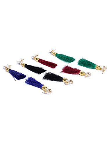 Set of 4 Tassel Earrings for Women