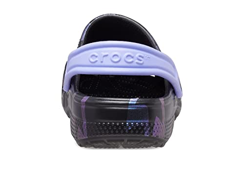 Image of Crocs Unisex-Child Classic Graphic Clog, Stars /Black, 4, Big Kid