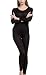 Fashion Silk Women's Thermal Underwear Sets Knit Silk Long johns for women Base Layering Sets (Medium, Black)