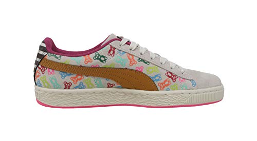 PUMA Junior/Big Kid's Shoes Suede Whisper White Sneakers 367885-01G (4 M US Big Kid)3