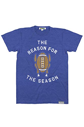 Men s Reason for The Season Funny Football Thanksgiving T Shirt: S