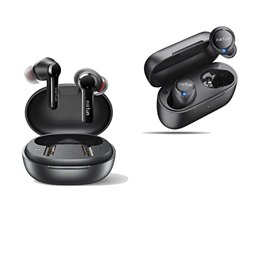 EarFun Air Pro 2 Hybrid Active Noise Cancelling Wireless Earbuds, Bluetooth 5.2 Headphones with 6 Mics Call & EarFun Free 2S Wireless Earbuds, QualcommÂ® CVCâ¢ 8.0 ENC App