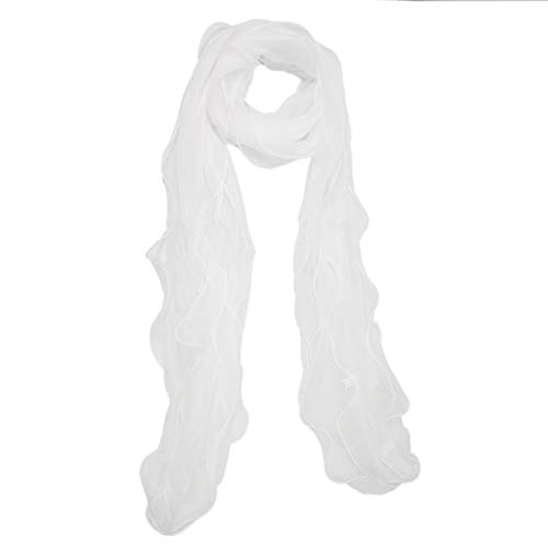 Chiffon Schal aus 100% Seide Seidenschal uni weiss 3 lagig 25x180cm 3161 Cover