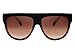 Produktbild Cheapass Damen Sonnenbrille Schwarz Braun Über-Groß XXL Oversized UV-400 Vintage Leo-pard Frauen