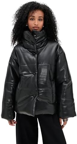 Nanushka Women's Hide Faux Leather Puffer Coat