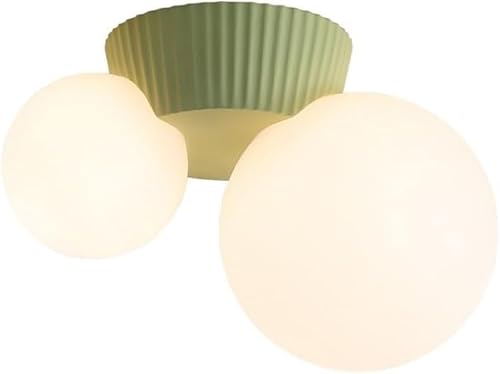 BNTCTC Semi Flush Mount Ceiling Light,G9*2 French Style Small Creative Personality Resin Lamp, Body Close to Ceiling Lamp, Commercial Decorative Lighting for Clothing Store, Cafe, Store Lighting