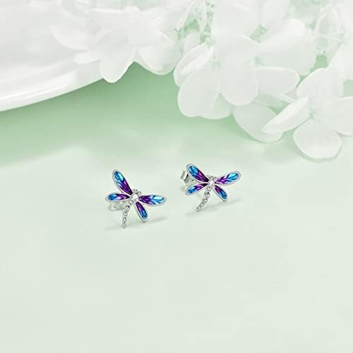 Cat/Bee/Eagle/Dragonfly/Owl/Turtle Stud Earrings Sterling Silver Cute Stud Earrings Jewellery Gifts for Women Girls