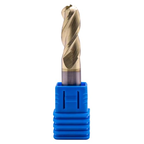 Image of 3 /8 inch 3 Flute Solid Carbide Ball Nose End Mill for Aluminum, ZrN Coated | 37 Degree Helix, 3 /8 inch Cutting Diameter, 3 /8 inch Shank Diameter, 1 inch Length of Cut, 2-1 /2 inch Overall Length
