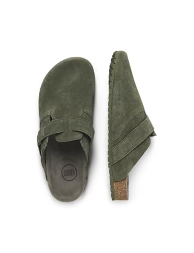 Mules de ante JACK & JONES Jfwlouis con acabado premium en caqui 3