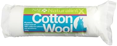 NAF NaturalintX Cotton Wool – Veterinary-Grade Absorbent Roll for Horses – Multi-Purpose First Aid Support – Ideal for Poulticing, Padding & Wound Care