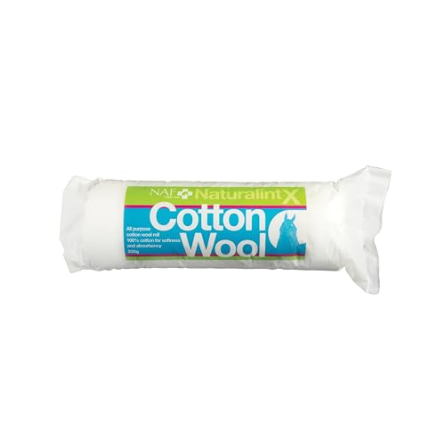 NAF NaturalintX Cotton Wool Veterinary-Grade Absorbent Roll for Horses Multi-Purpose First Aid Support Ideal for Poulticing Padding & Wound Care
