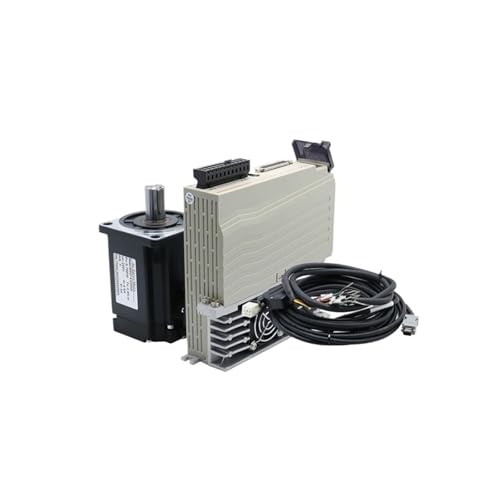 AHDDX 80 Flange AC Servo Motor 220V 750W 1000W with T3D-L20A Driver and 3.0m Cables - High Torque and Precision for 3D Printers and Industrial Equipment .0322