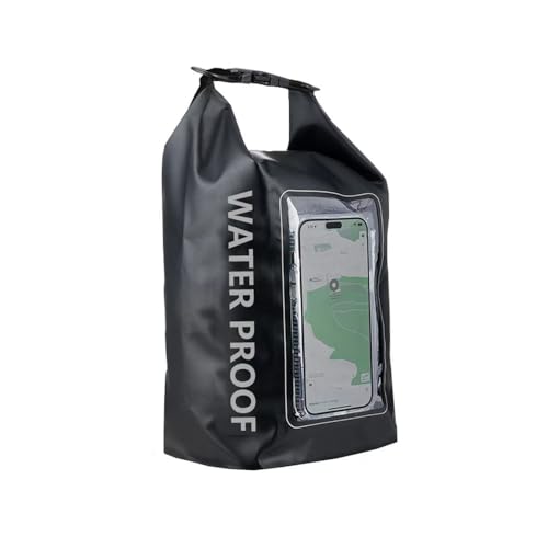 Saco Estanque Dobrável Impermeável com Alça Ajustável Prova D'Agua Mergulho Pescaria Saco Mochila 2 Litros (preto 5L)