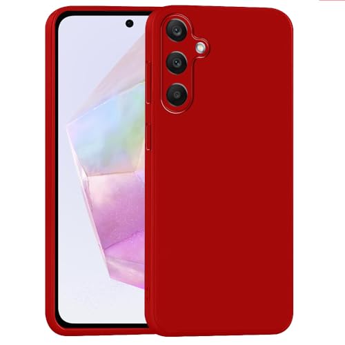 Image of Back Cover for Samsung Galaxy A35 5G | Full Camera Protection | Premium Liquid Silicon Case | Flexible Bumper Case for Samsung Galaxy A35 5G (Red)